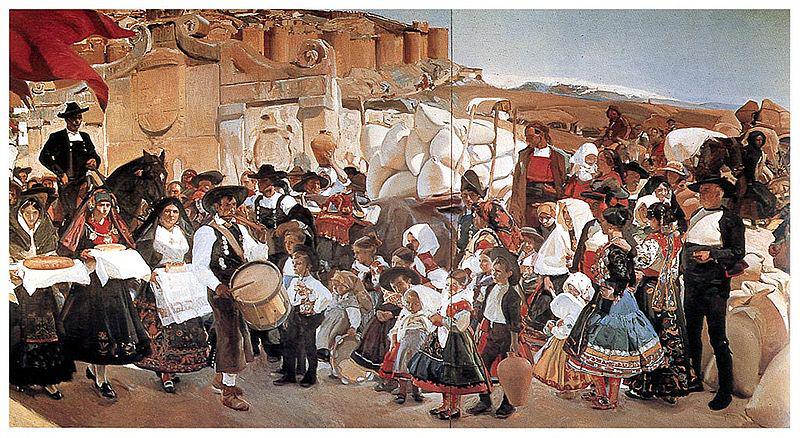 Joaquin Sorolla Y Bastida Castilla o La fiesta del pan Sweden oil painting art